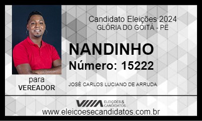 Candidato NANDINHO 2024 - GLÓRIA DO GOITÁ - Eleições