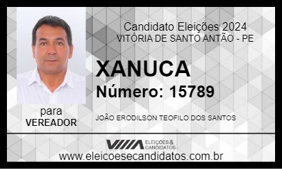 Candidato XANUCA 2024 - VITÓRIA DE SANTO ANTÃO - Eleições