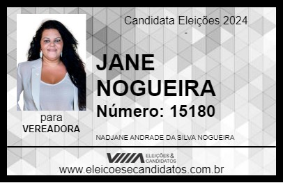 Candidato JANE NOGUEIRA 2024 - VITÓRIA DE SANTO ANTÃO - Eleições