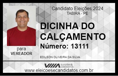 Candidato DICINHA DO CALÇAMENTO 2024 - TABIRA - Eleições