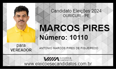 Candidato MARCOS PIRES 2024 - OURICURI - Eleições