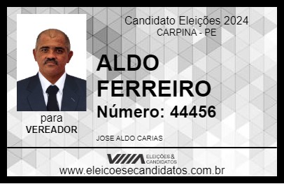 Candidato ALDO FERREIRO 2024 - CARPINA - Eleições