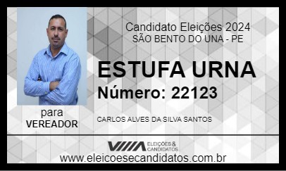 Candidato ESTUFA URNA 2024 - SÃO BENTO DO UNA - Eleições