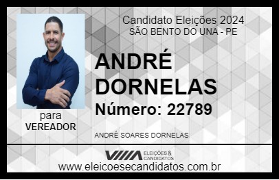 Candidato ANDRÉ DORNELAS 2024 - SÃO BENTO DO UNA - Eleições