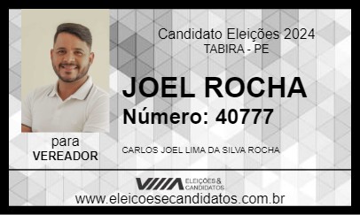 Candidato JOEL ROCHA 2024 - TABIRA - Eleições