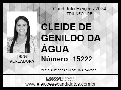 Candidato CLEIDE DE GENILDO DA ÁGUA 2024 - TRIUNFO - Eleições