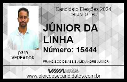 Candidato JÚNIOR DA LINHA 2024 - TRIUNFO - Eleições