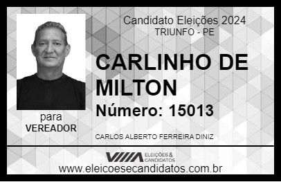 Candidato CARLINHO DE MILTON 2024 - TRIUNFO - Eleições