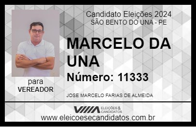 Candidato MARCELO DA UNA 2024 - SÃO BENTO DO UNA - Eleições