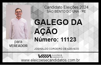 Candidato GALEGO DA AÇÃO 2024 - SÃO BENTO DO UNA - Eleições