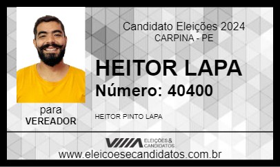 Candidato HEITOR LAPA 2024 - CARPINA - Eleições