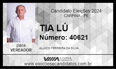 Candidato TIA LÚ 2024 - CARPINA - Eleições