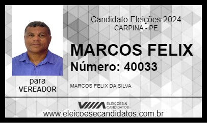 Candidato MARCOS FELIX 2024 - CARPINA - Eleições