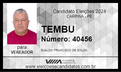 Candidato TEMBU 2024 - CARPINA - Eleições