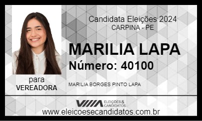 Candidato MARILIA LAPA 2024 - CARPINA - Eleições