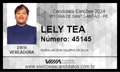 Candidato LELY TEA 2024 - VITÓRIA DE SANTO ANTÃO - Eleições