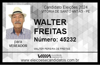 Candidato WALTER FREITAS 2024 - VITÓRIA DE SANTO ANTÃO - Eleições