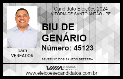 Candidato BIU DE GENÁRIO 2024 - VITÓRIA DE SANTO ANTÃO - Eleições