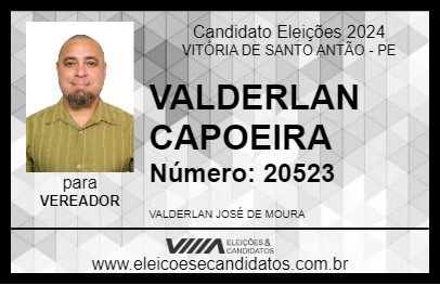 Candidato VALDERLAN CAPOEIRA 2024 - VITÓRIA DE SANTO ANTÃO - Eleições