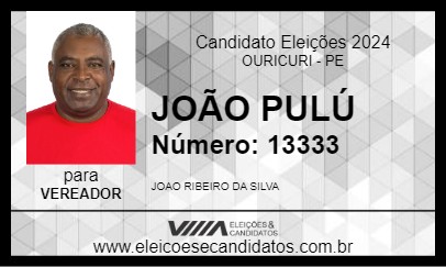 Candidato JOÃO PULÚ 2024 - OURICURI - Eleições