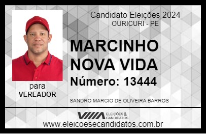 Candidato MARCINHO NOVA VIDA 2024 - OURICURI - Eleições