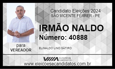 Candidato IRMÃO NADO 2024 - SÃO VICENTE FÉRRER - Eleições