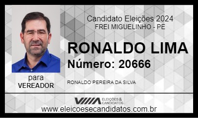 Candidato RONALDO LIMA 2024 - FREI MIGUELINHO - Eleições