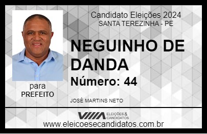 Candidato NEGUINHO DE DANDA 2024 - SANTA TEREZINHA - Eleições