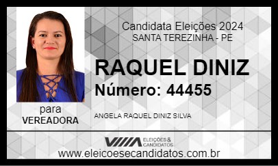 Candidato RAQUEL DINIZ 2024 - SANTA TEREZINHA - Eleições