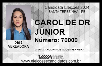 Candidato CAROL DE DR JÚNIOR 2024 - SANTA TEREZINHA - Eleições