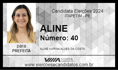 Candidato ALINE 2024 - ITAPETIM - Eleições