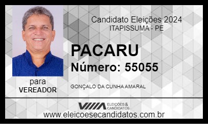 Candidato PACARU 2024 - ITAPISSUMA - Eleições