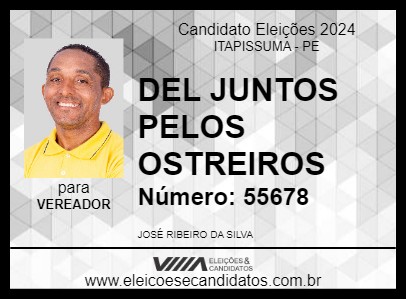 Candidato DEL JUNTOS PELOS OSTREIROS 2024 - ITAPISSUMA - Eleições