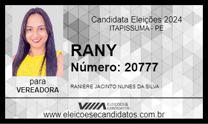 Candidato RANY 2024 - ITAPISSUMA - Eleições