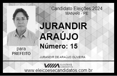 Candidato JURANDIR ARAÚJO 2024 - MANARI - Eleições