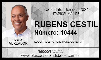 Candidato RUBENS CESTIL 2024 - ITAPISSUMA - Eleições