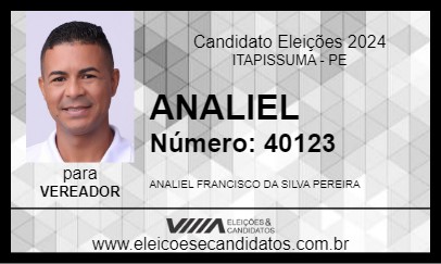 Candidato ANALIEL 2024 - ITAPISSUMA - Eleições