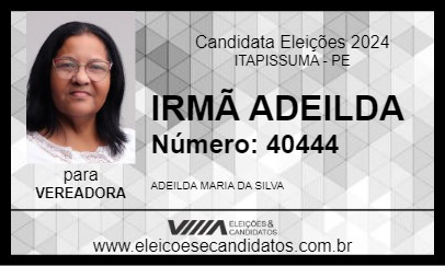 Candidato IRMÃ ADEILDA 2024 - ITAPISSUMA - Eleições