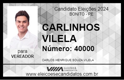 Candidato CARLINHOS VILELA 2024 - BONITO - Eleições