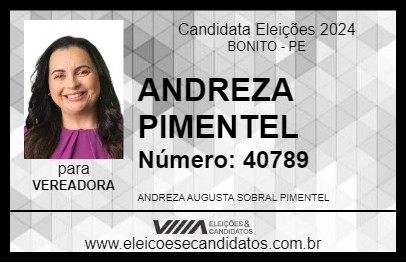 Candidato ANDREZA PIMENTEL 2024 - BONITO - Eleições