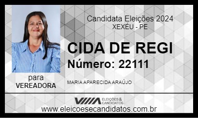 Candidato CIDA DE REGI 2024 - XEXÉU - Eleições