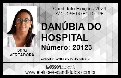 Candidato DANÚBIA DO HOSPITAL 2024 - SÃO JOSÉ DO EGITO - Eleições