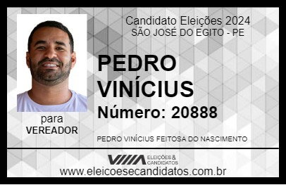 Candidato PEDRO VINÍCIUS 2024 - SÃO JOSÉ DO EGITO - Eleições