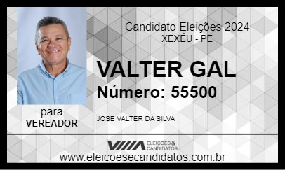 Candidato VALTER GAL 2024 - XEXÉU - Eleições