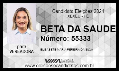 Candidato BETA DA SAUDE 2024 - XEXÉU - Eleições