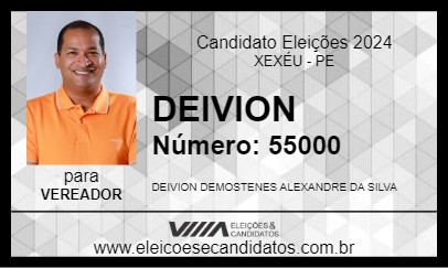 Candidato DEIVION 2024 - XEXÉU - Eleições