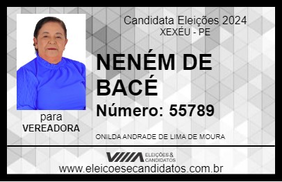 Candidato NENÉM DE BACÉ 2024 - XEXÉU - Eleições