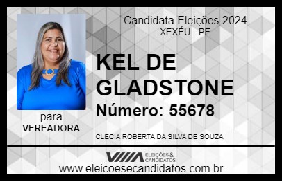 Candidato KEL DE GLADSTONE 2024 - XEXÉU - Eleições