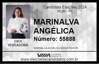 Candidato MARINALVA ANGÉLICA 2024 - IPUBI - Eleições