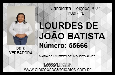 Candidato LOURDES 2024 - IPUBI - Eleições